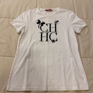 Carolina Herrera CH Black/White Cotton T-Shirt